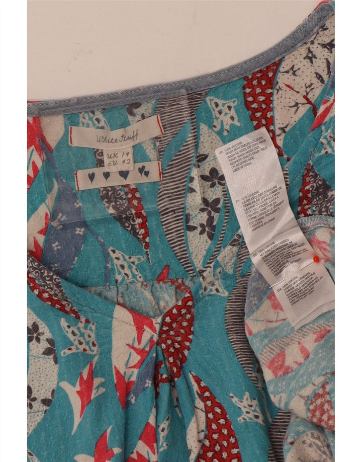 Blusa para mujer de White Stuff UK 44 Grande Viscosa azul floral