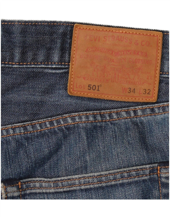 Levi's Vaqueros rectos 501 para hombre W34 L32 Algodón azul