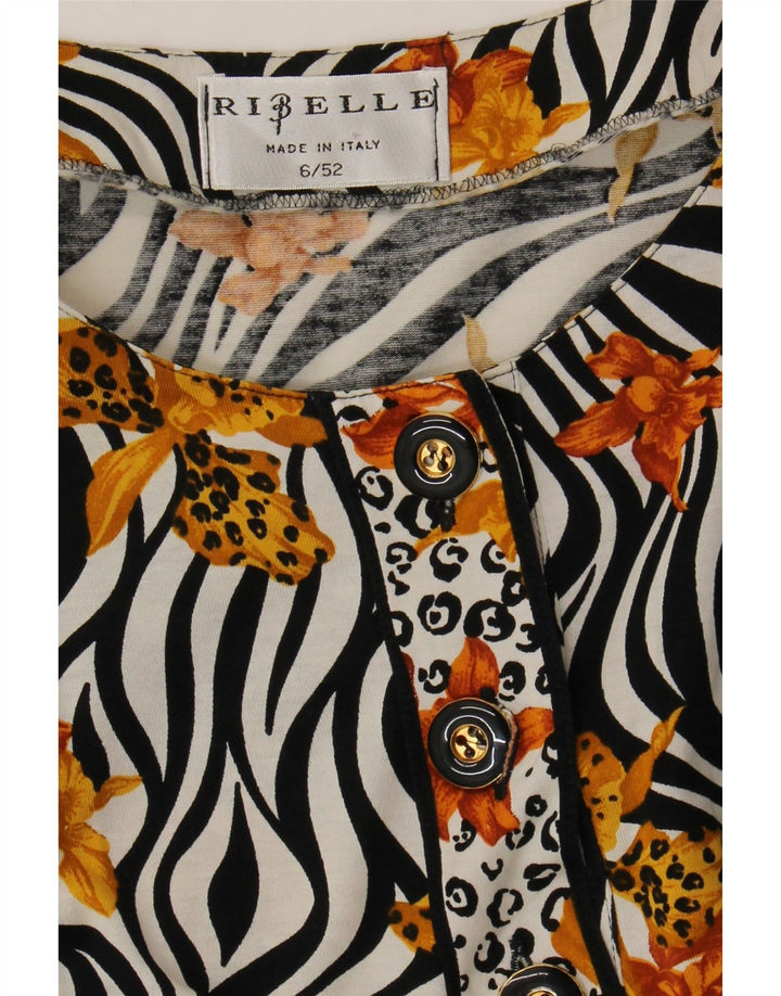 VINTAGE Womens Blouse Top US 6 Medium Multicoloured Animal Print Vintage Vintage and Second-Hand Vintage from Messina Hembry 