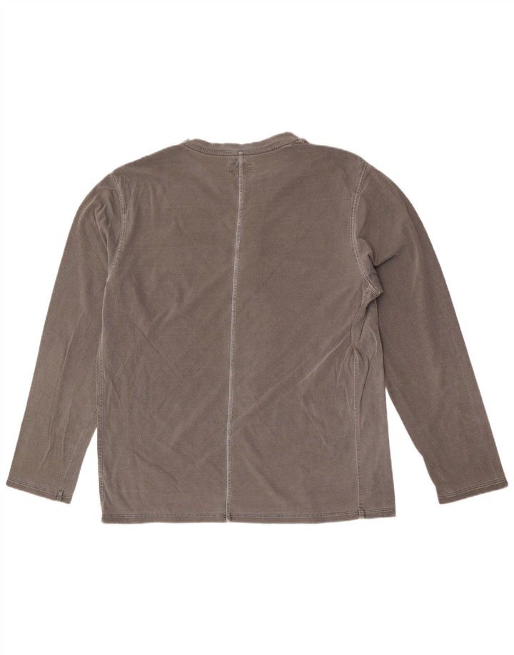 Calvin Klein Top Gráfico De Manga Larga Para Hombre Pájaro De Algodón Gris Grande
