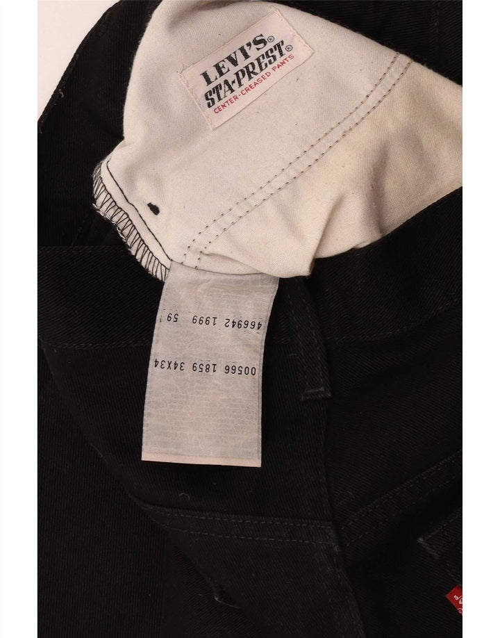 Vaqueros rectos Levi's para hombre W34 L34 Algodón negro