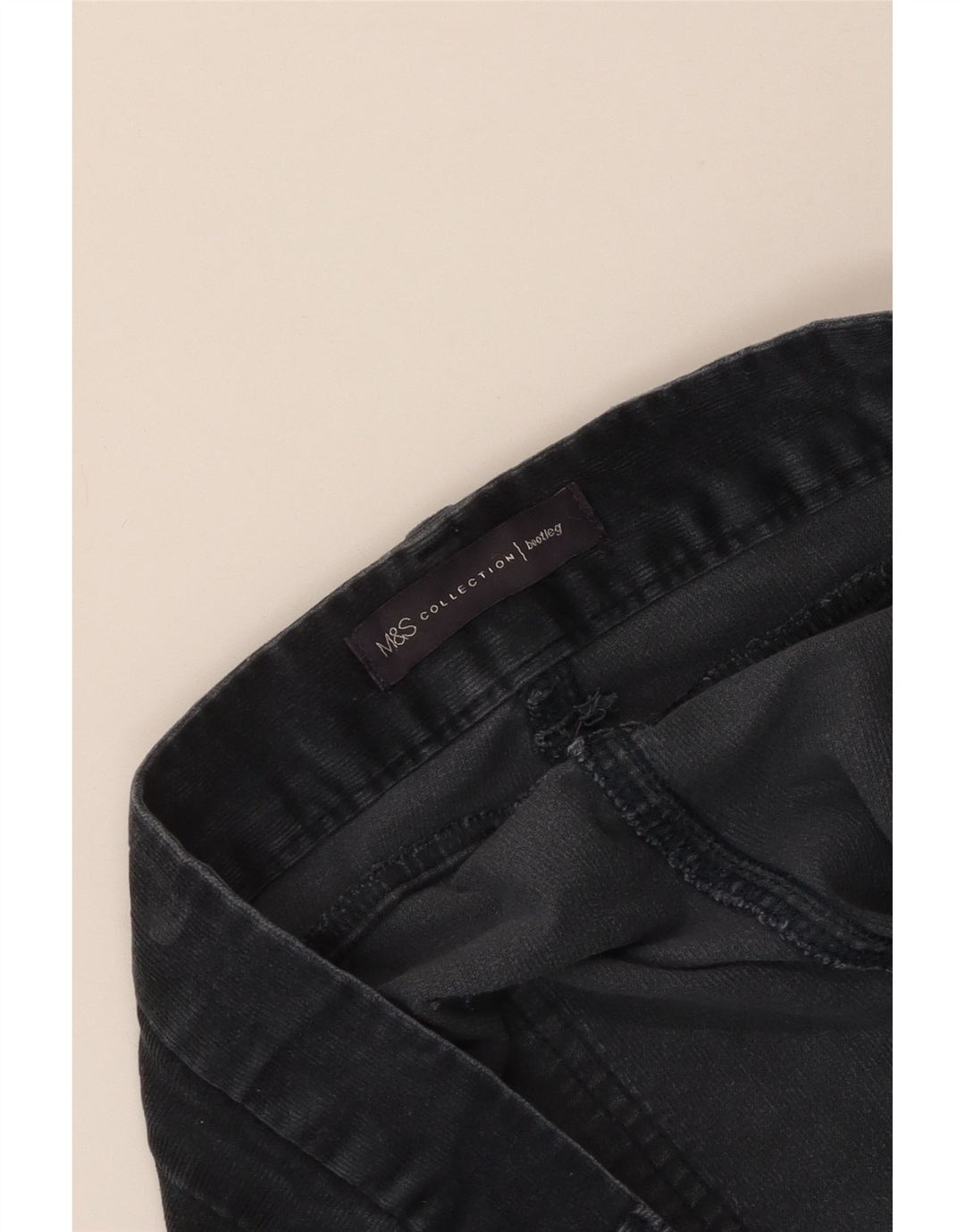 Pantalones de pana con corte de bota para mujer Marks & Spencer W40 L33 Azul marino