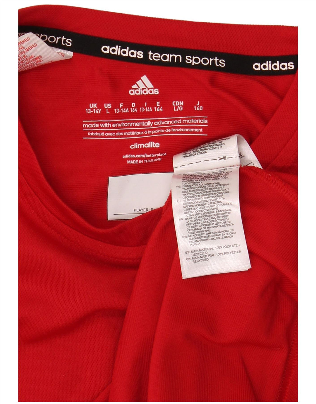 ADIDAS Camiseta Chico Climalite 13-14 Años Rojo Poliéster