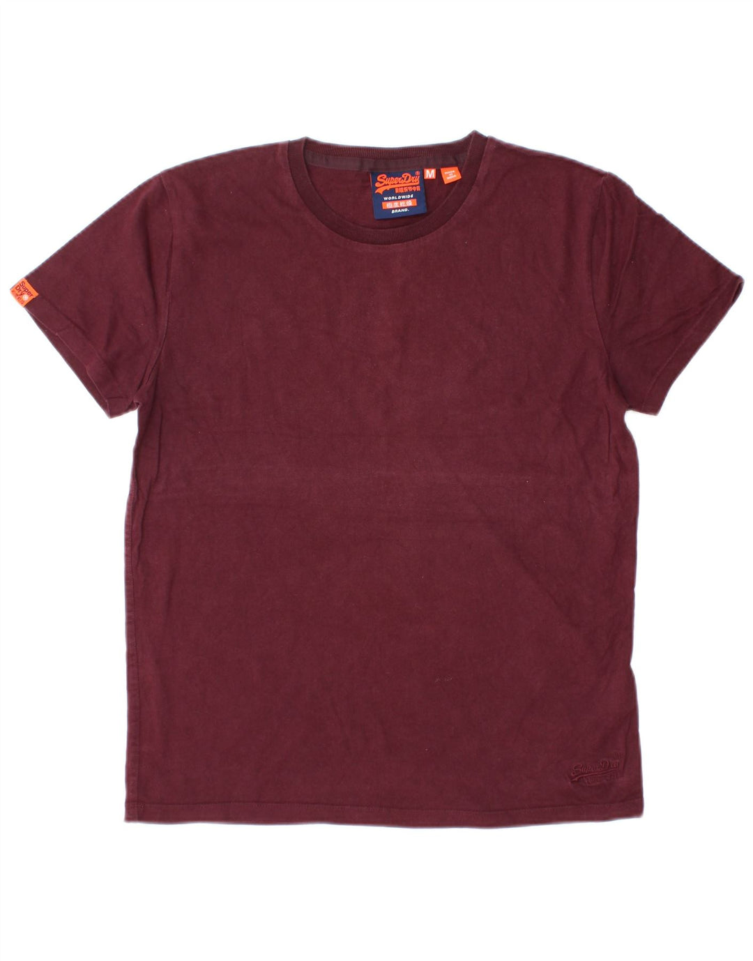 Superdry Camiseta para hombre Top Medium Borgoña Algodón