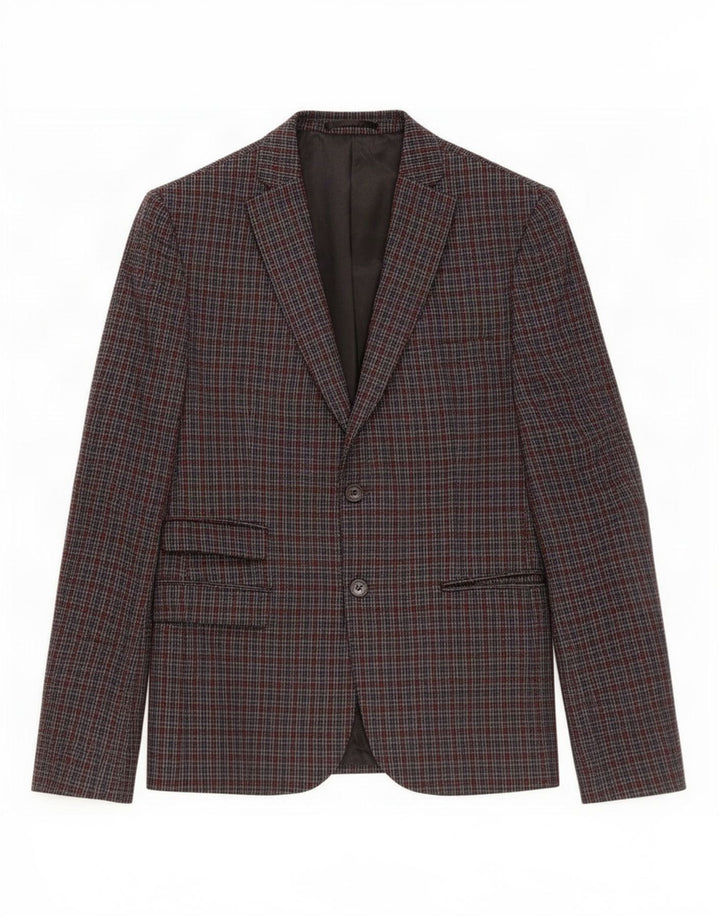 Berna Chaqueta tipo blazer de 2 botones para hombre UK 38 Medium Grey Check
