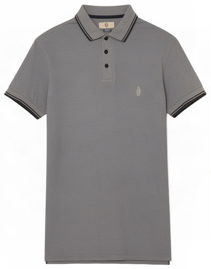 Refrigue Polo para hombre de algodón azul medio