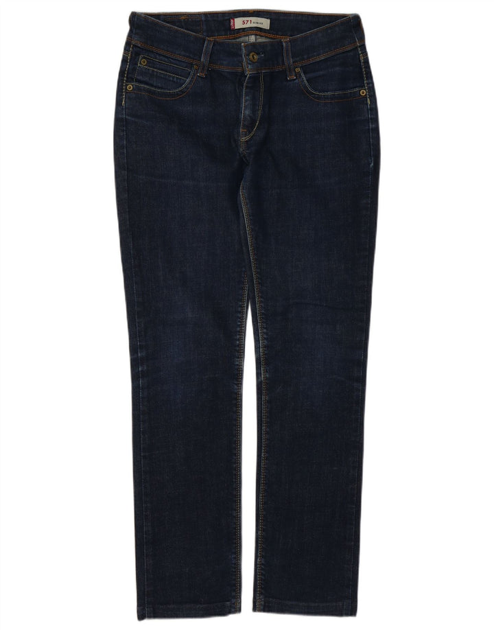 Vaqueros Levi's 571 Slim Mujer W32 L30 Algodón Azul Marino