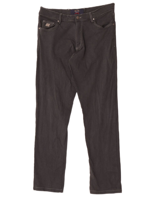 Paul & Shark Pantalones informales ajustados para hombre EU 50 Large W34 L31 Algodón gris