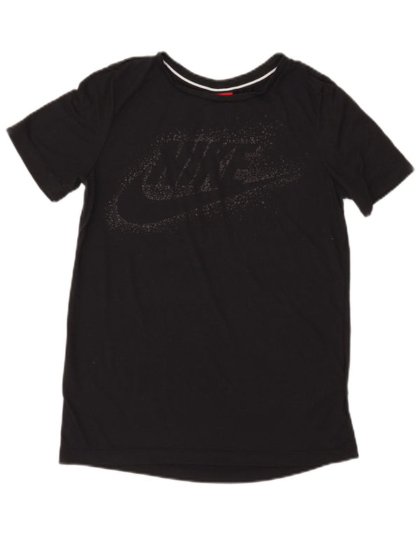 NIKE Camiseta gráfica para mujer UK 6 XS Negro Poliéster