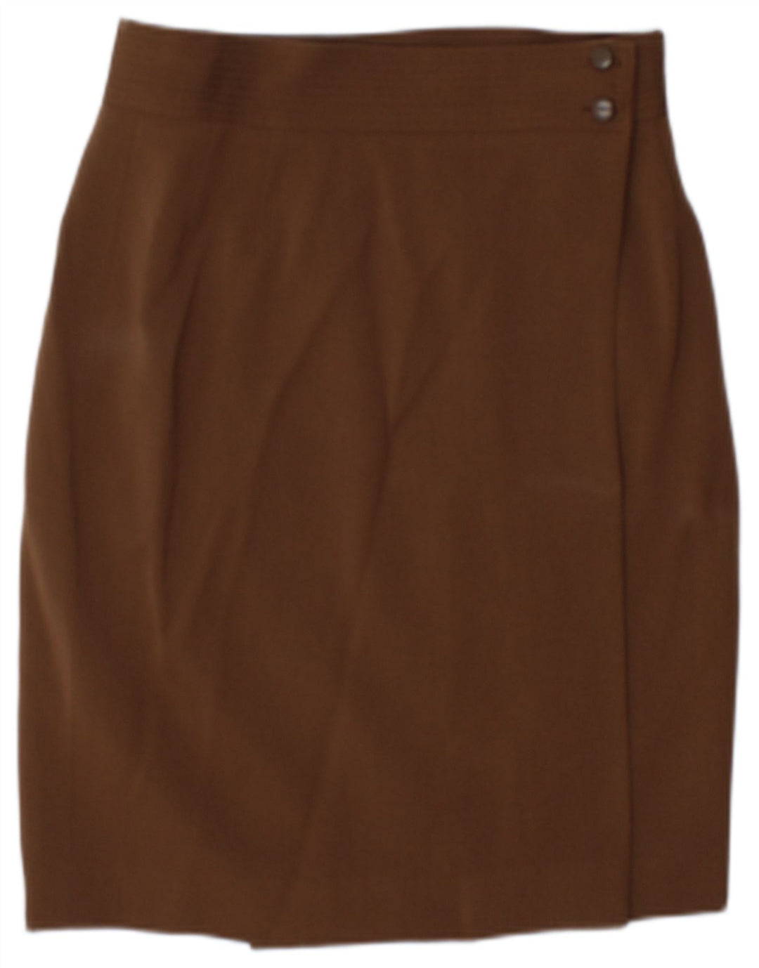 Falda envolvente vintage para mujer US 8 Mediana W25 Lana marrón