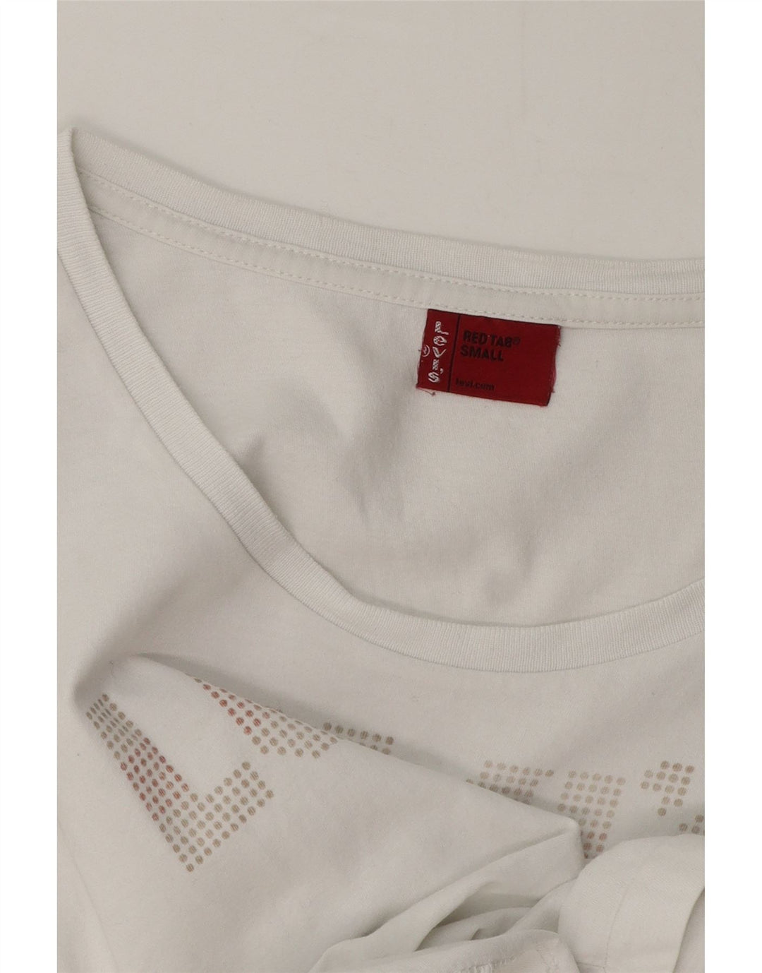 Levi's Camiseta gráfica para mujer Top UK 10 Small White