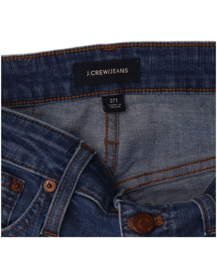 J. CREW Vaqueros pitillo desgastados para mujer W27 L30 Azul