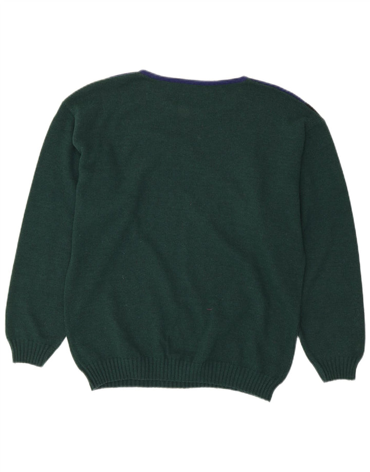 LES COPAINS Jersey de cuello redondo para mujer UK 40 XL Bloque de color verde