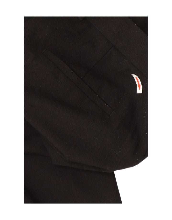 Marks & Spencer Pantalones cargo rectos para mujer UK 12 Medium W30 L30 Negro