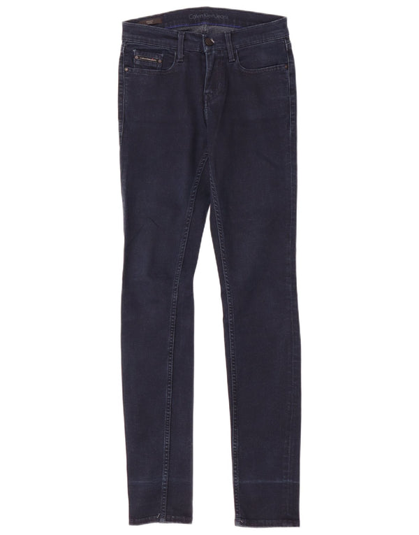 Calvin Klein Jeans ajustados de talle medio para mujer W26 L32 Algodón azul