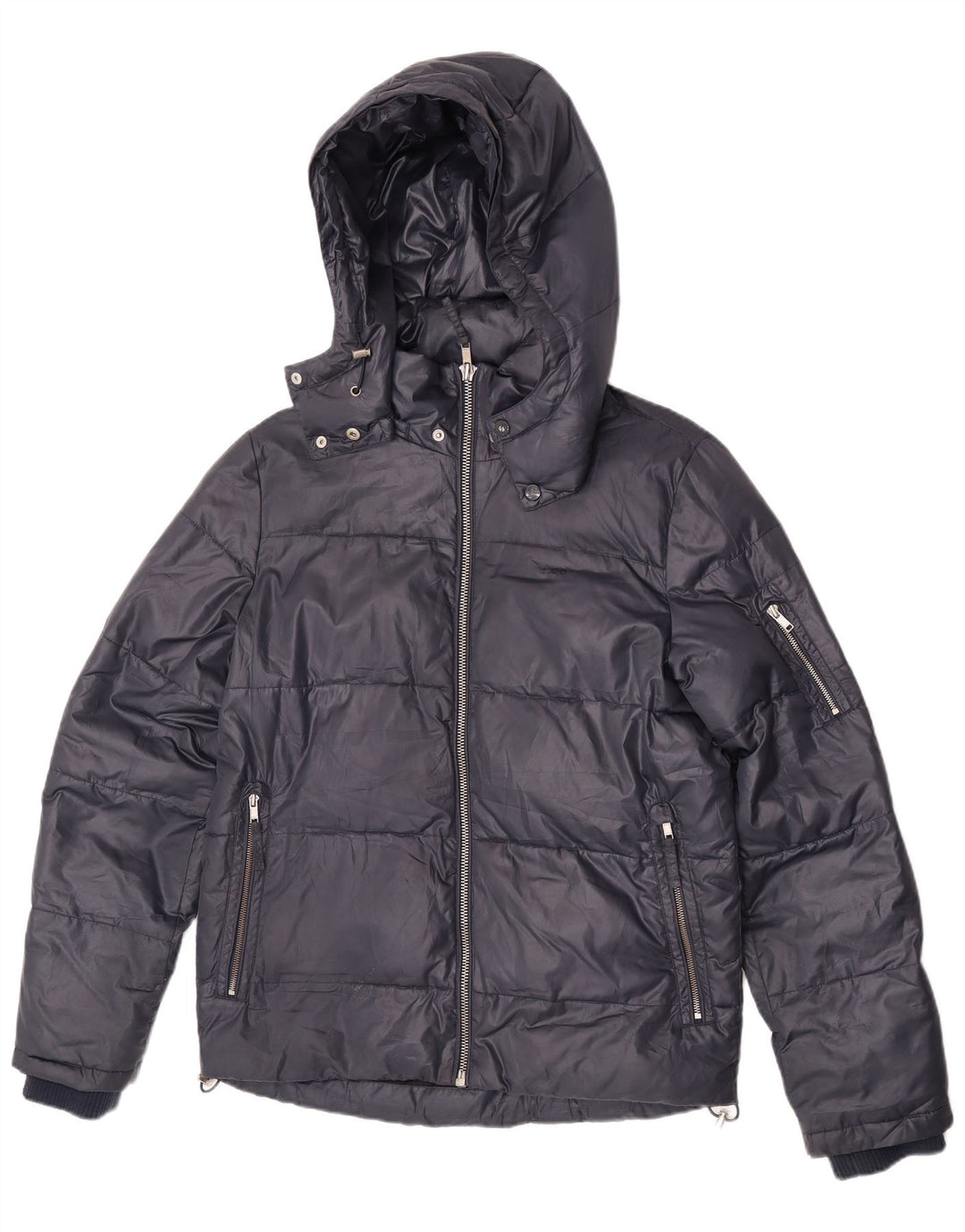 Chaqueta acolchada con capucha Lee para hombre UK 36 Small Poliéster azul marino