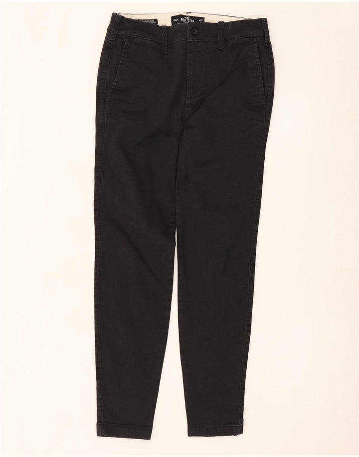 HOLLISTER Pantalones chinos ajustados para mujer W26 L30 Algodón negro