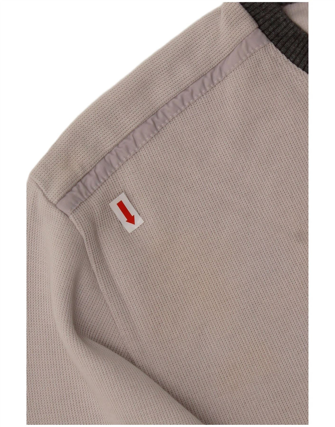 HUGO BOSS Hombre Top Manga Larga XL Algodón Color Block Blanco Roto