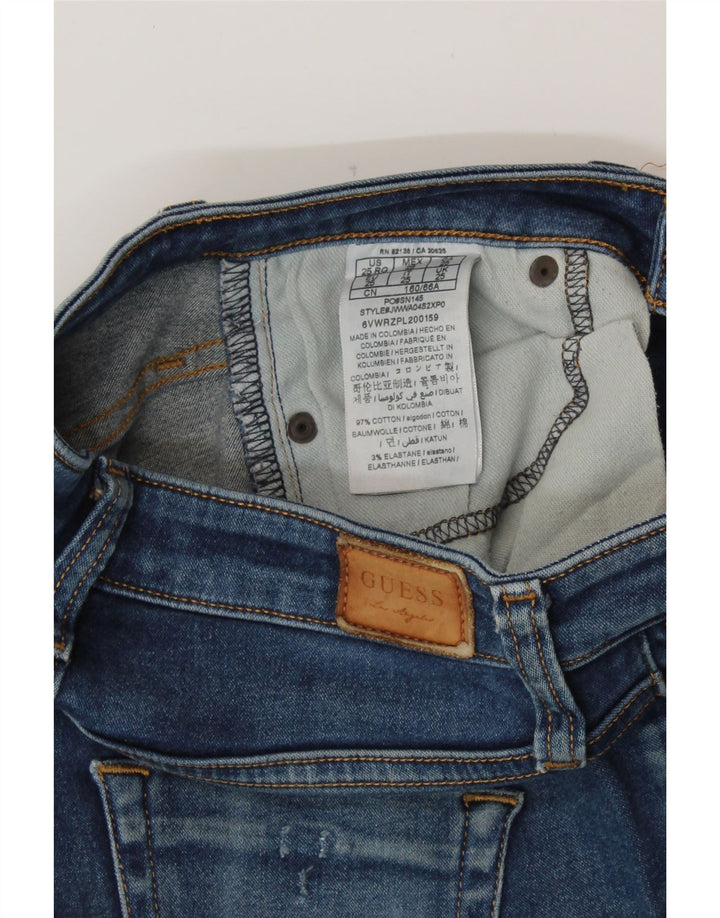 GUESS Vaqueros Slim Mujer W25 L27 Algodón Azul
