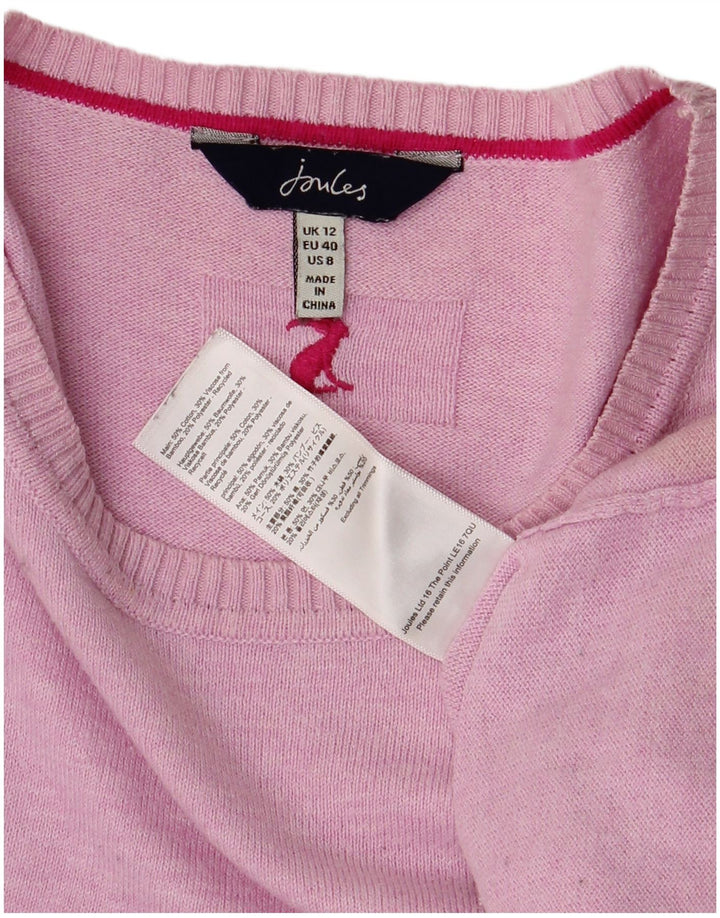 Jersey Joules para mujer con cuello barco, talla 40, algodón rosa medio