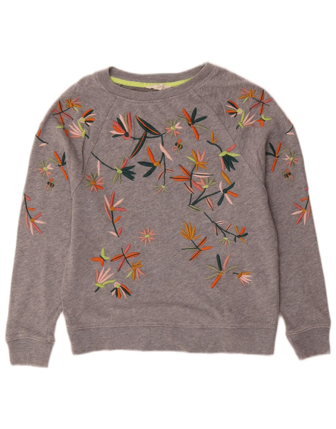 WHITE STUFF Sudadera para mujer Jumper UK 6 XS Algodón floral gris