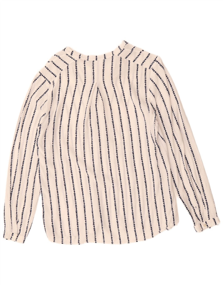 TOMMY HILFIGER Blusa de manga larga para mujer US 6 Medio Blanco Floral