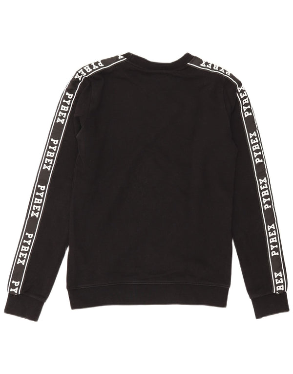 Pyrex Sudadera gráfica para mujer Jumper UK 6 XS Algodón negro