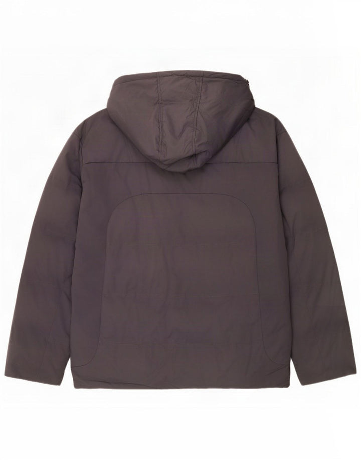 MC Kee's Chaqueta acolchada con capucha para hombre UK 40 Grande Gris Poliéster