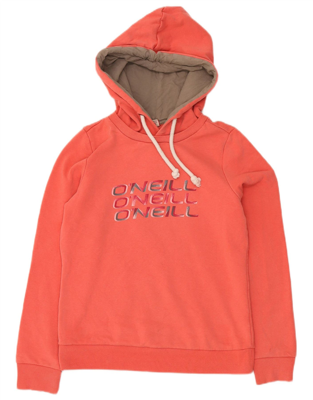 O'NEILL Jersey con capucha gráfico para mujer Reino Unido 40 Algodón naranja mediano