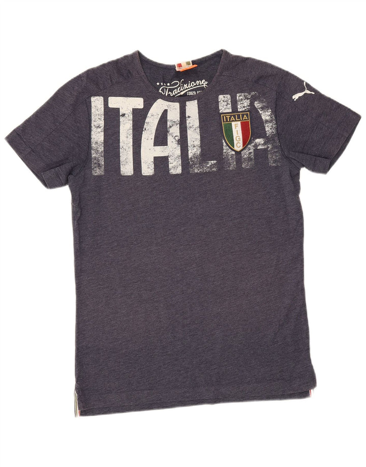Camiseta Puma Italia Graphic Top Medium Azul Marino