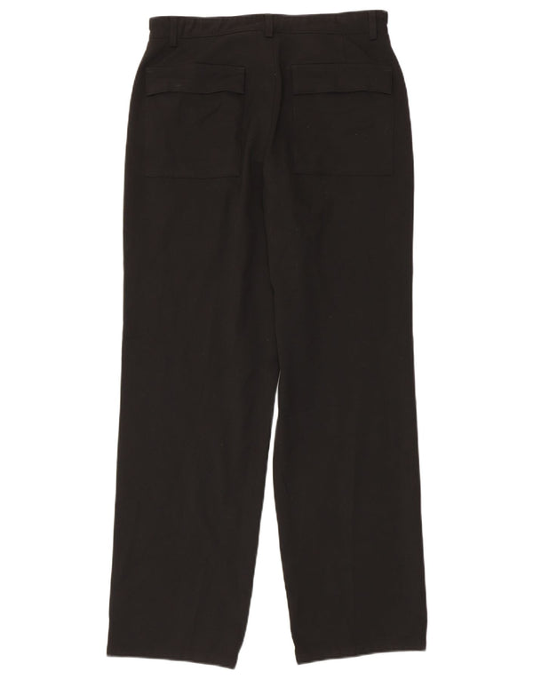 Marks & Spencer Pantalones casuales rectos para hombre W30 L31 Poliéster negro