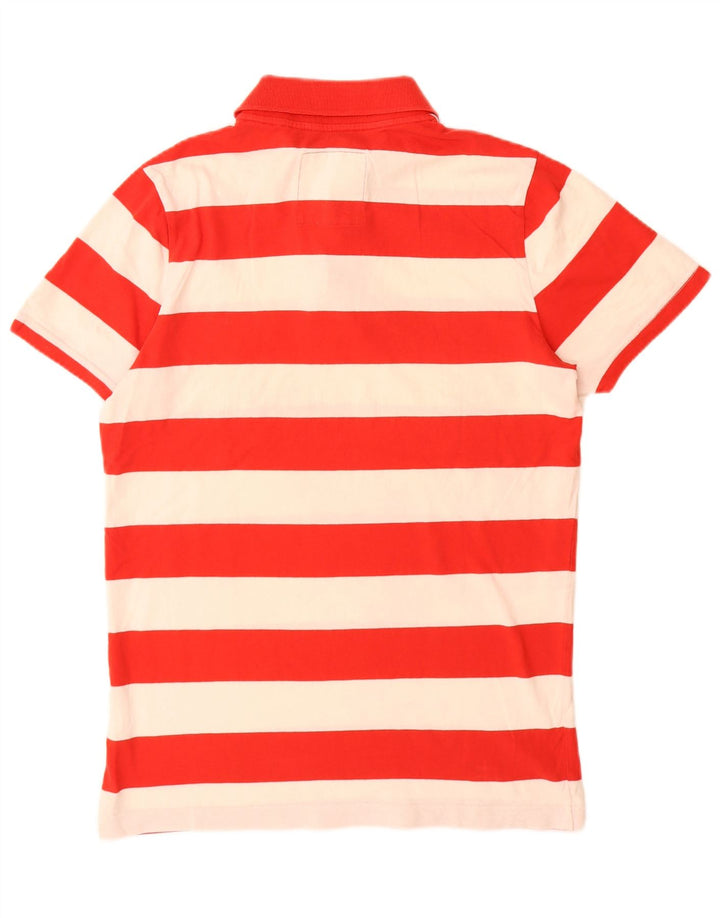 HOLLISTER Polo Hombre Mediano Rayas Rojas