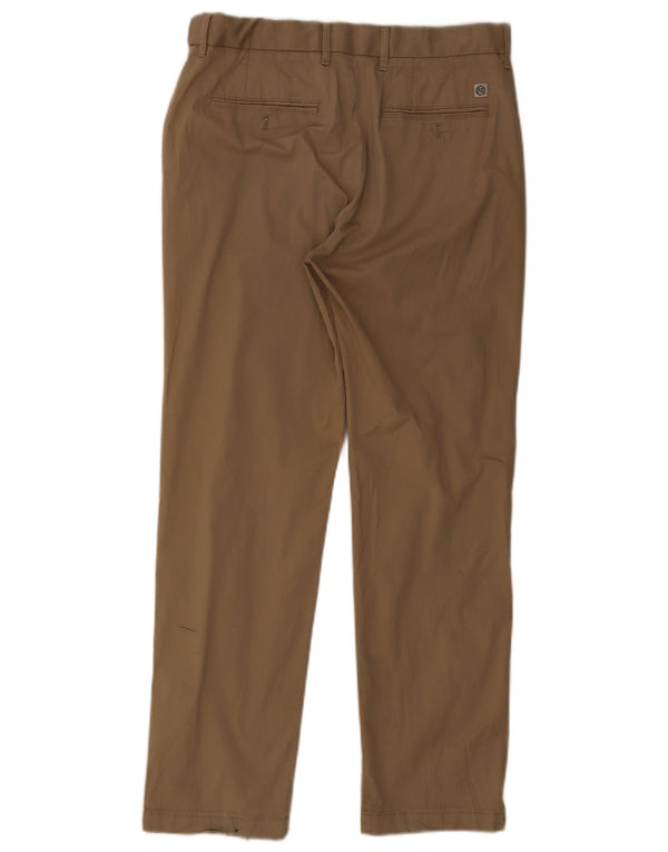 Marks & Spencer Pantalón chino recto para hombre W32 L31 Algodón beige