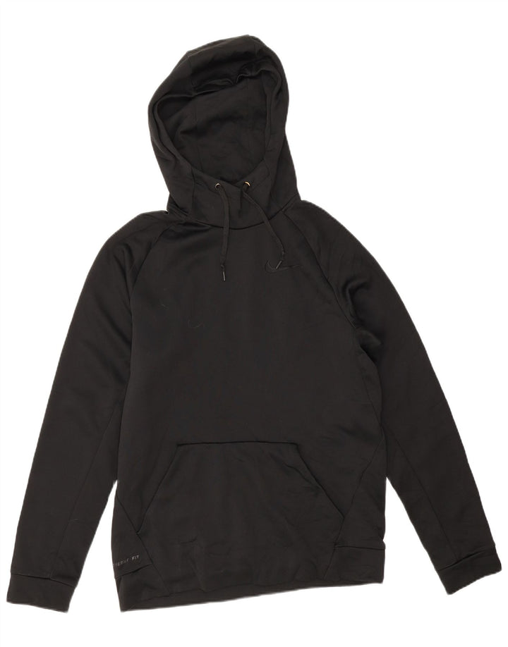 Nike Hombre Therma-Fit Sudadera con capucha Jersey Mediano Negro Poliéster