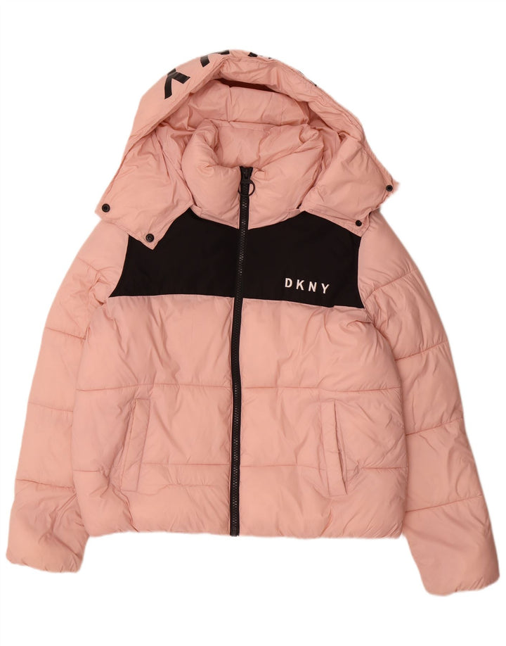 Dkny Chaqueta Acolchada Extragrande Con Gráfico Para Mujer UK 46 Grande Color Rosa
