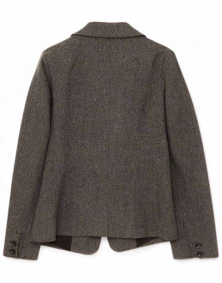Chaqueta tipo blazer de 1 botón para mujer Intrend UK 8 Pequeña lana moteada gris