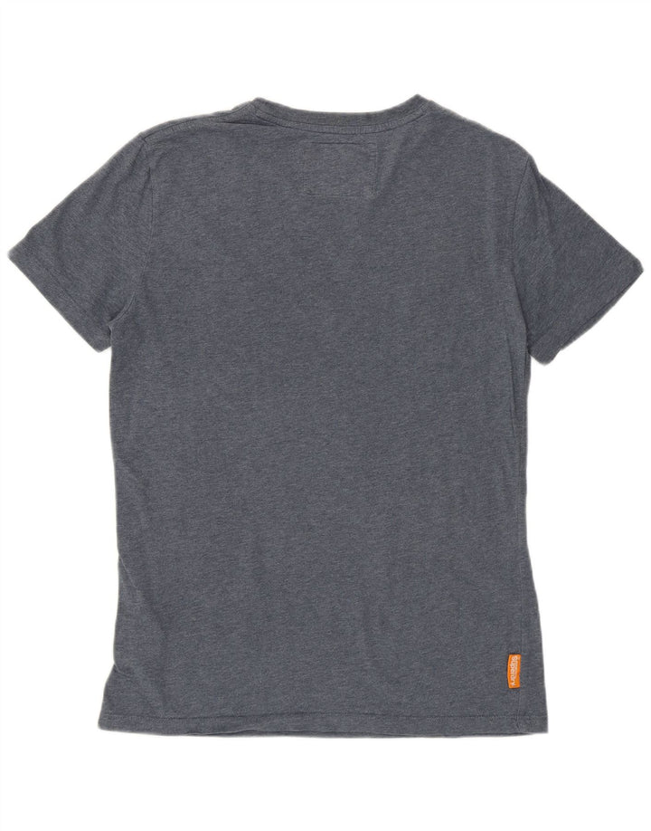 SUPERDRY Hombre Camiseta Top Small Azul Marino Algodón