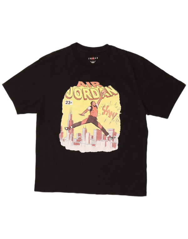 Jordan Mens Air Graphic Camiseta Top XL Algodón Negro