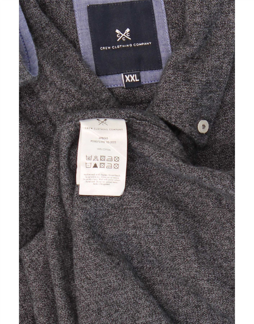 Crew Clothing Camisa para hombre 2XL Algodón gris