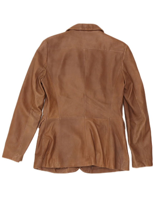 Jesire Chaqueta de cuero para mujer UK 10 Small Brown