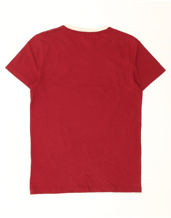 Camiseta Hollister Hombre Top Small Borgoña Algodón