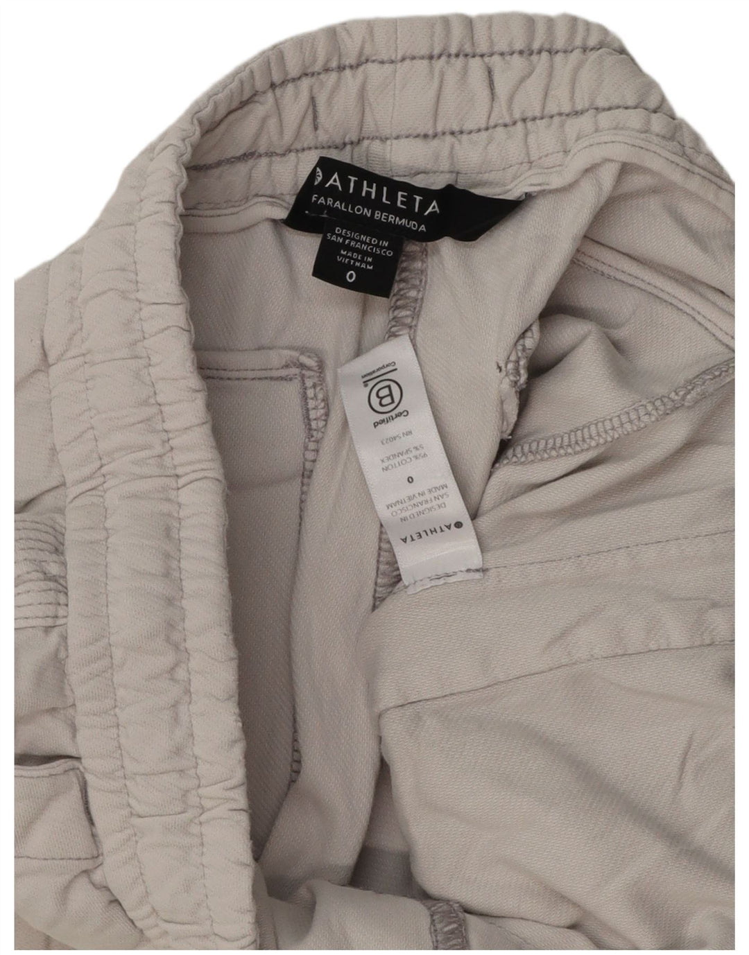 Athleta Bermudas para mujer US 0 XS W28 Gris Algodón