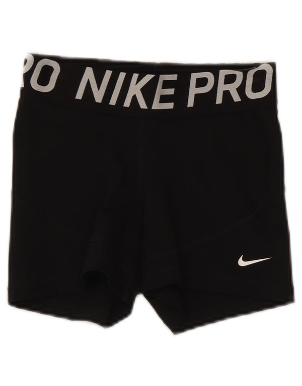 Nike Pantalones cortos deportivos gráficos para mujer UK 4 XS Negro