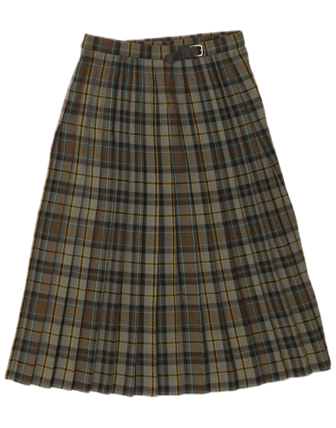 Pringle Falda Cruzada Kilted Para Mujer W26 Lana Nueva A Cuadros Verdes Pequeños