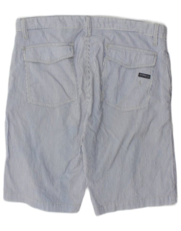 Henri Lloyd Pantalones cortos chinos originales para hombre IT 48 CHIMedium W32 Azul a rayas