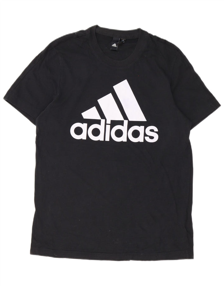 Adidas - Camiseta gráfica para hombre, talla mediana, algodón negro