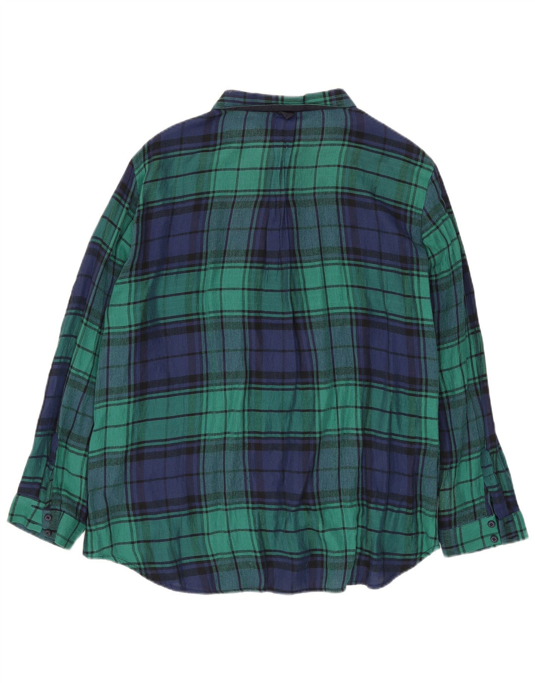 Zara Mujer Camisa De Franela UK 46 Large Green Check