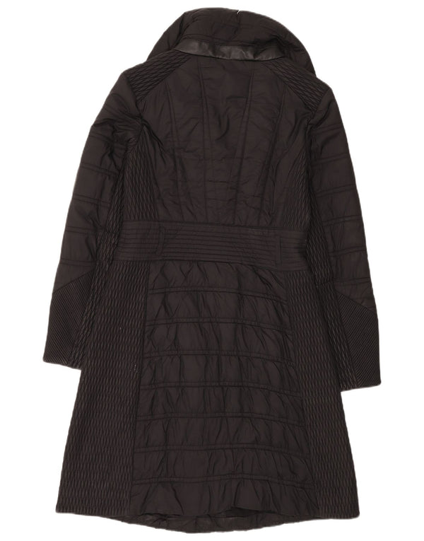 Karen Millen Abrigo acolchado para hombre UK 10 Small Poliamida negra