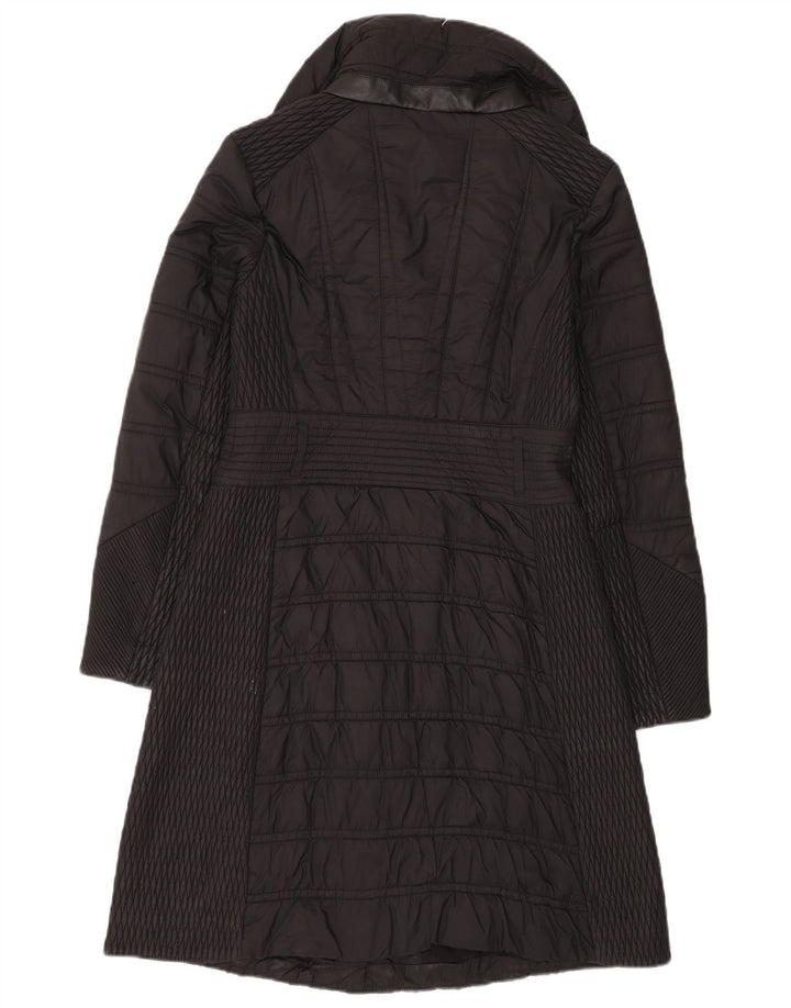 Karen Millen Abrigo acolchado para hombre UK 10 Small Poliamida negra