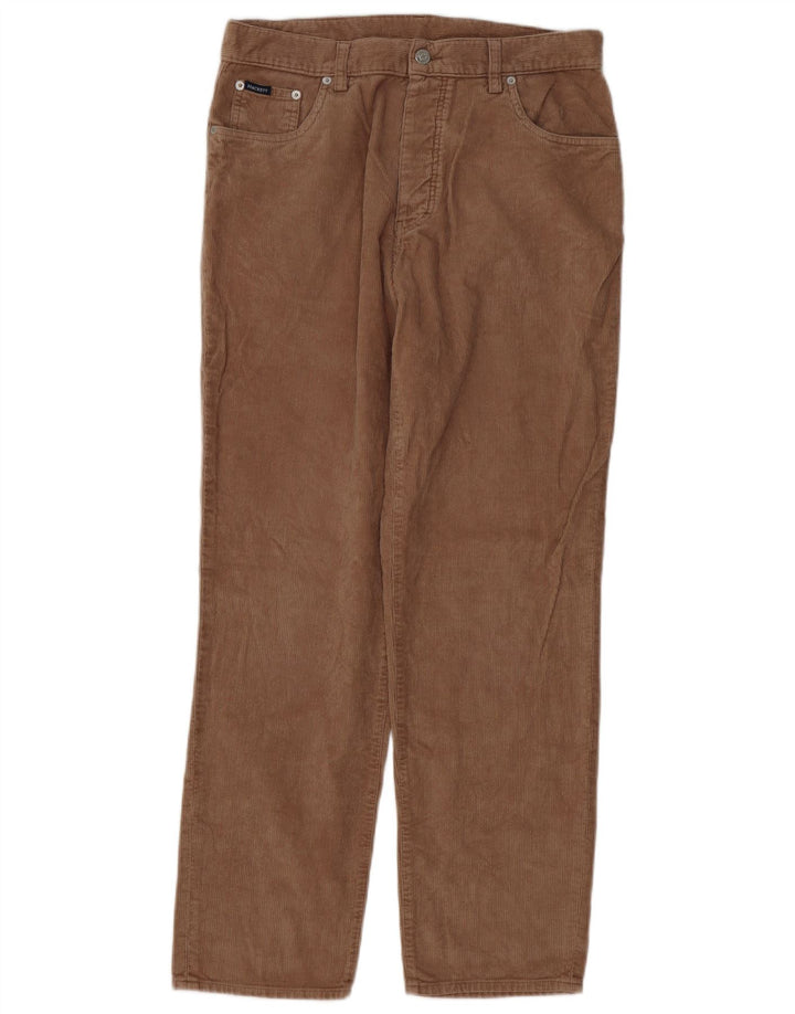 HACKETT Pantalón recto de pana para hombre W34 L32 Algodón beige
